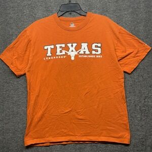 Texas Longhorns Russell Athletic Orange T Shirt‎ Mens Medium Established 1883